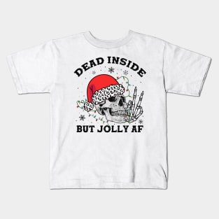 Dead Inside but jolly AF Christmas 2022 Kids T-Shirt